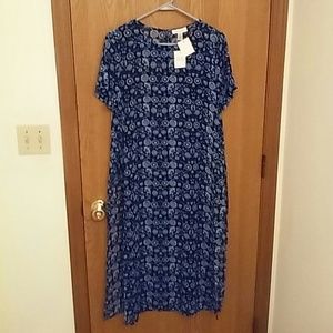 CALVIN KLEIN DRESS MEDIUM QUARTER SLEEVE FLORAL
